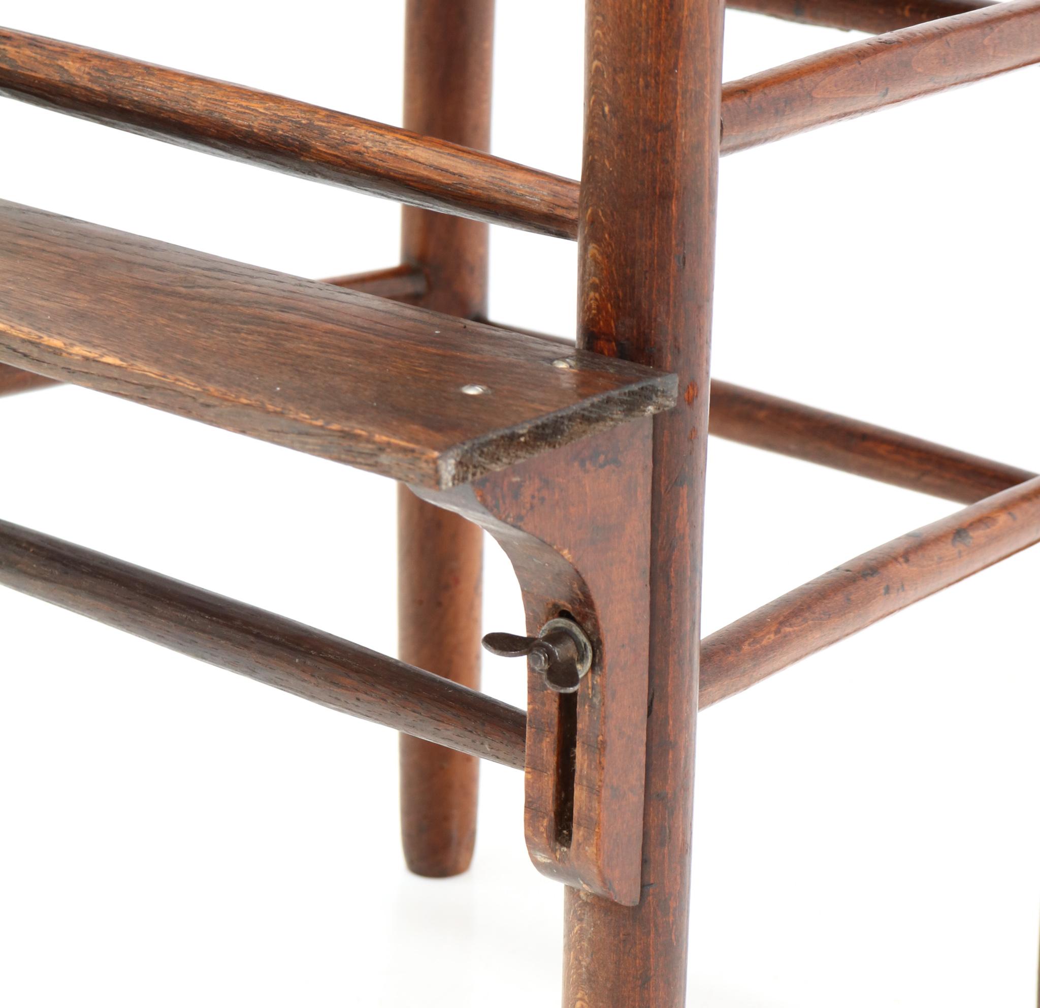 Antique 19th Century Beech Country Ladder Back Children's Chair For Sale 7