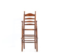 Antique 19th Century Beech Country Ladder Back Children's Chair