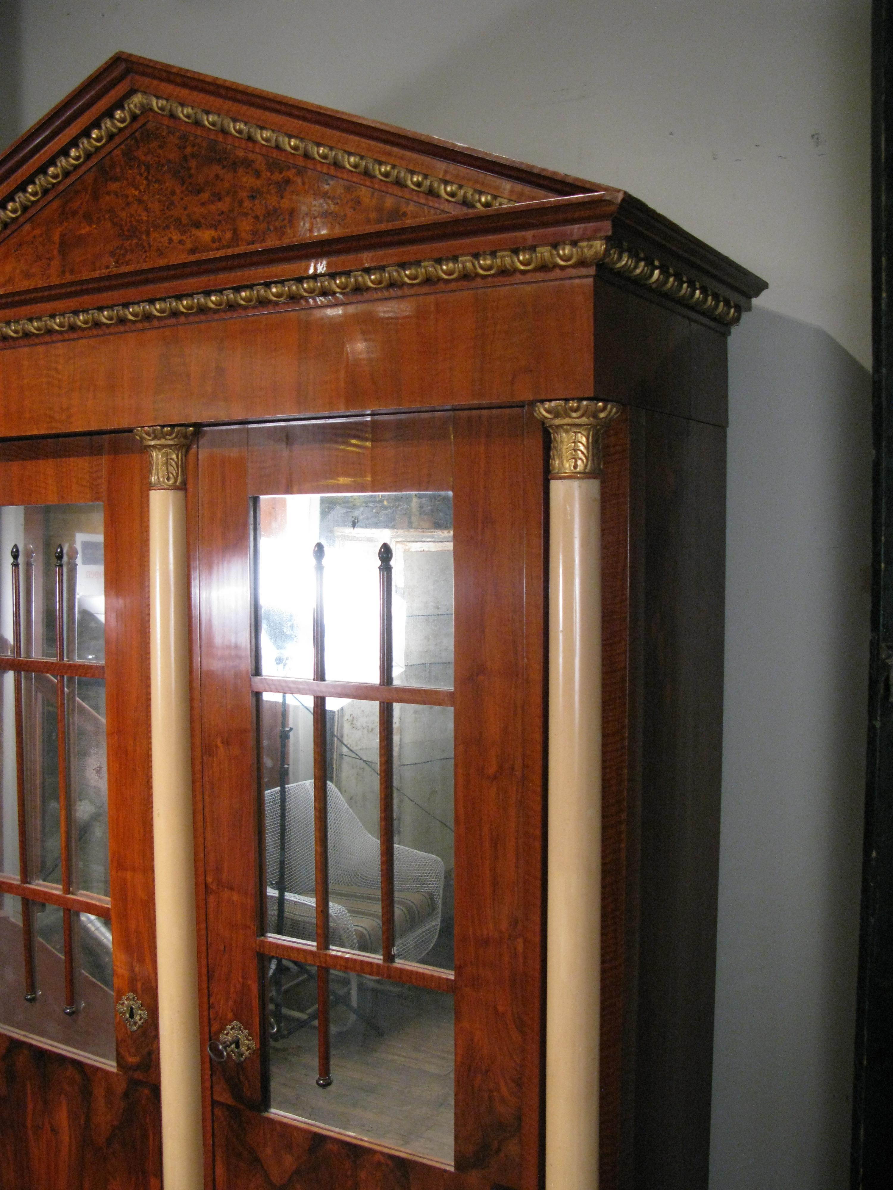 Antique 19th Century Biedermeier Cabinet with Fitted Interior 2