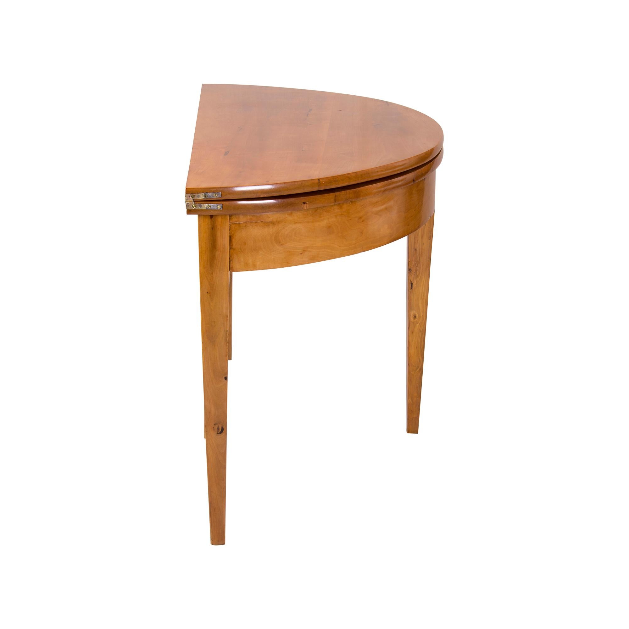 Poli Table Biedermeier Demi Lune à rallonge ancienne du 19ème siècle en vente