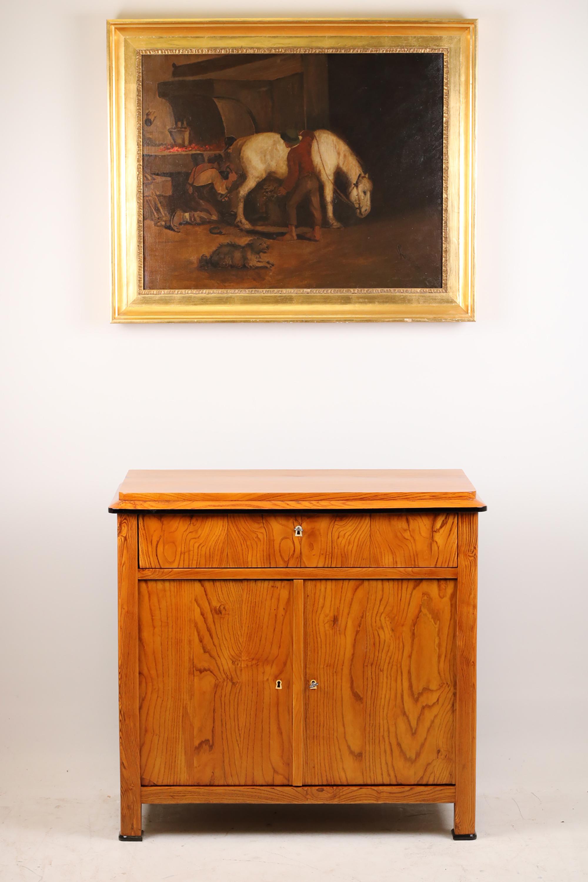 Antique 19th Century Biedermeier Half Cabinet For Sale 14
