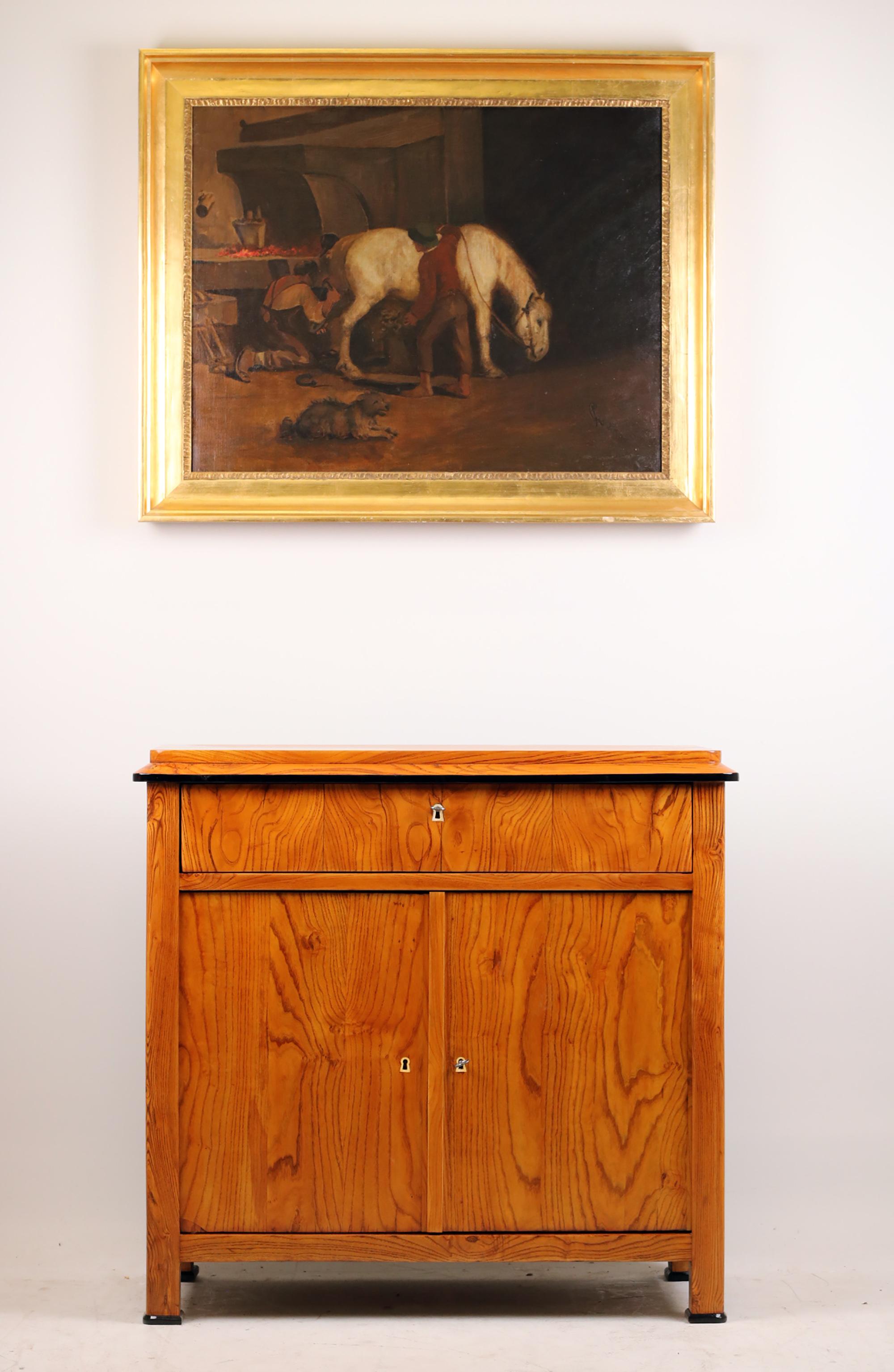 Early 19th Century Antique 19th Century Biedermeier Half Cabinet For Sale