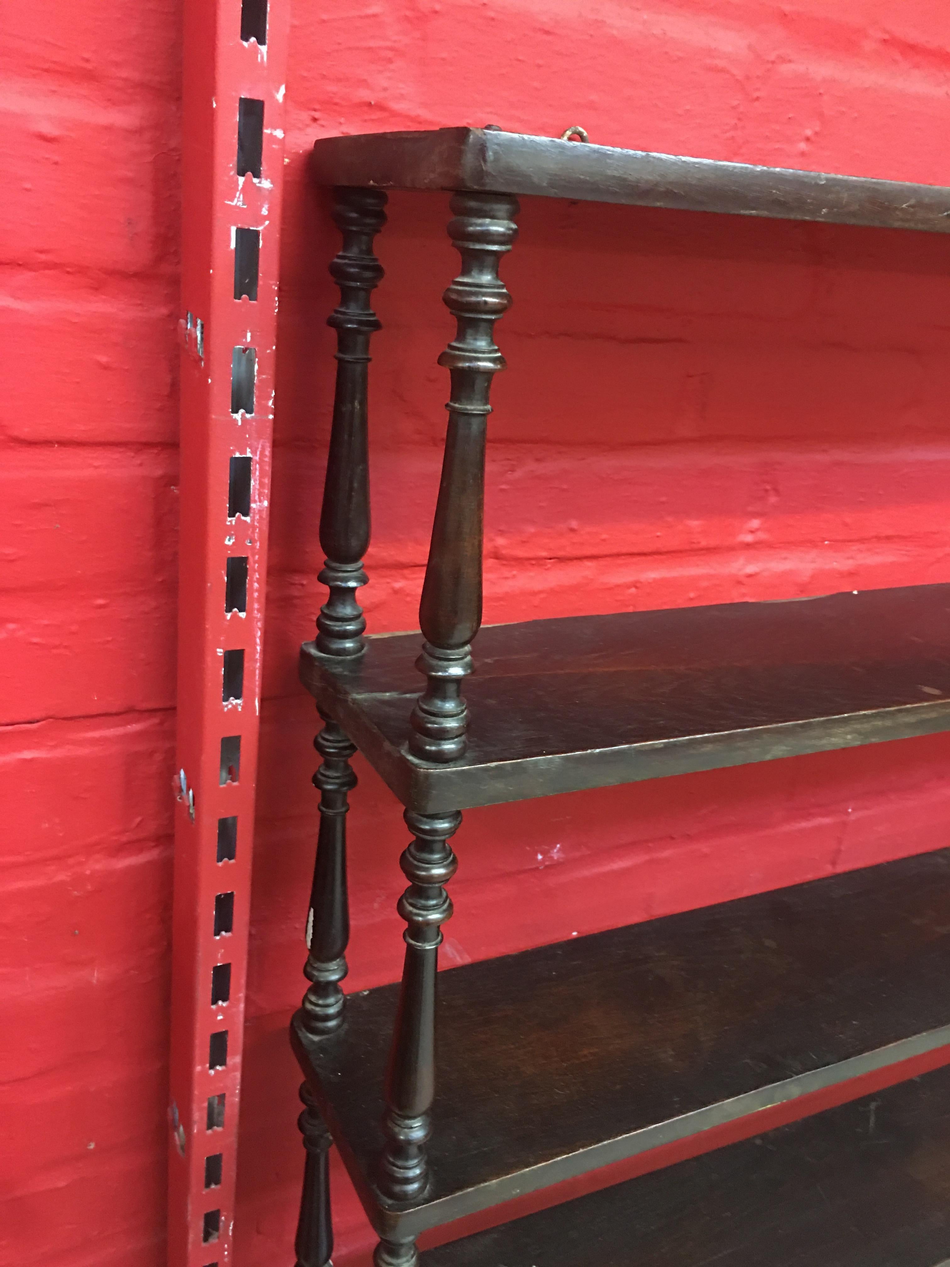 Antique 19th Century Bistro Shelf in Oak 2