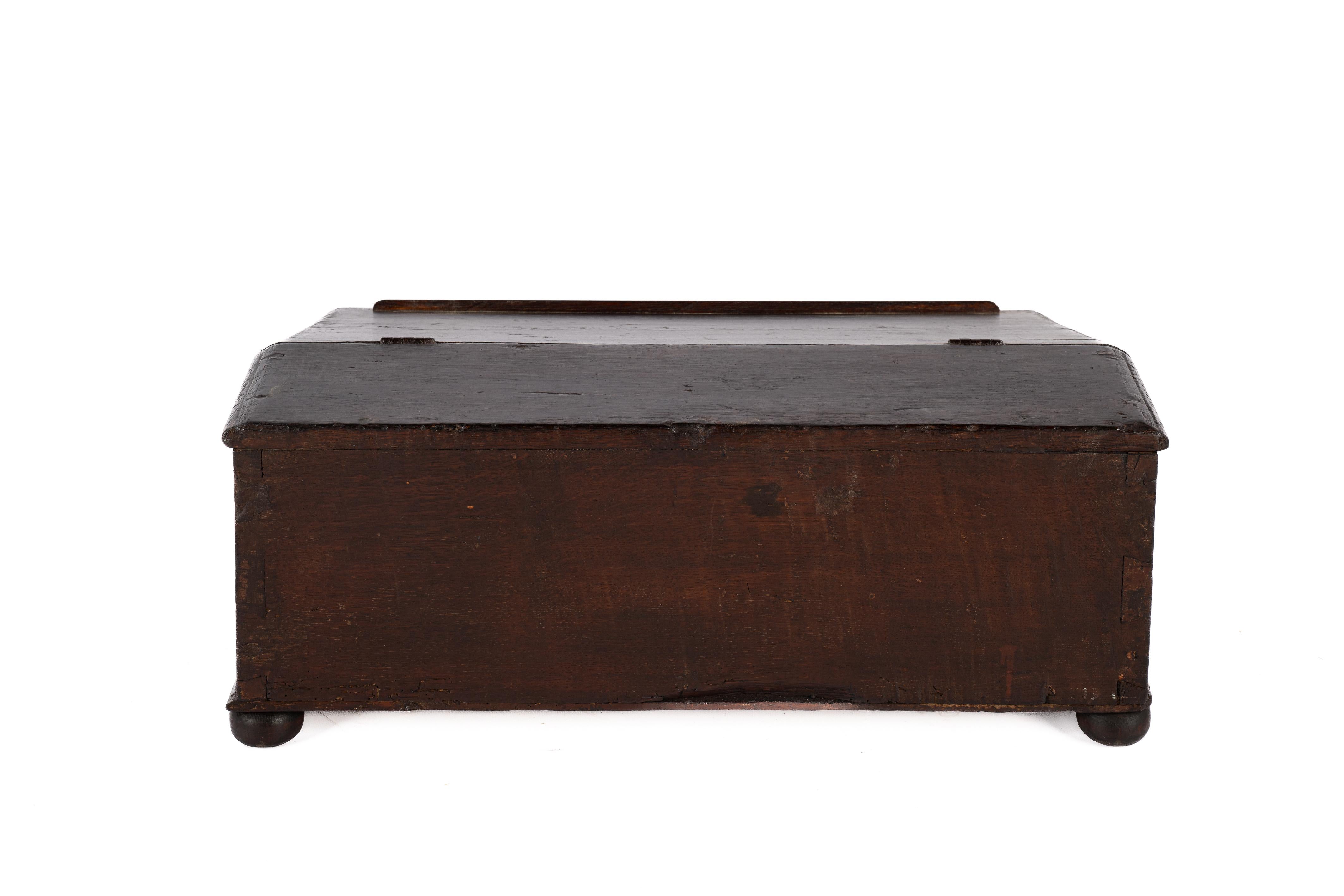 19th Century Antique 19th century blacked dark brown oak Dutch Lectern or portable desk For Sale