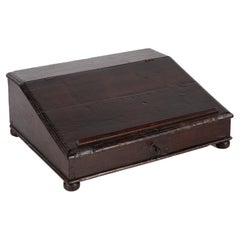 Used 19th century blacked dark brown oak Dutch Lectern or portable desk