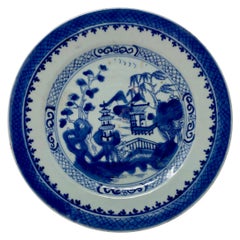 Antique 19th Century "Blue" Canton Plate