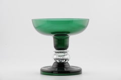 Antique 19th century Bohemian Glass Green Made in Germany/Czech