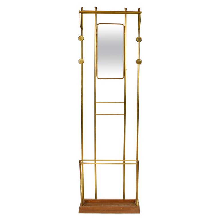 Antique 19th Century Brass Coat Rack For Sale at 1stDibs