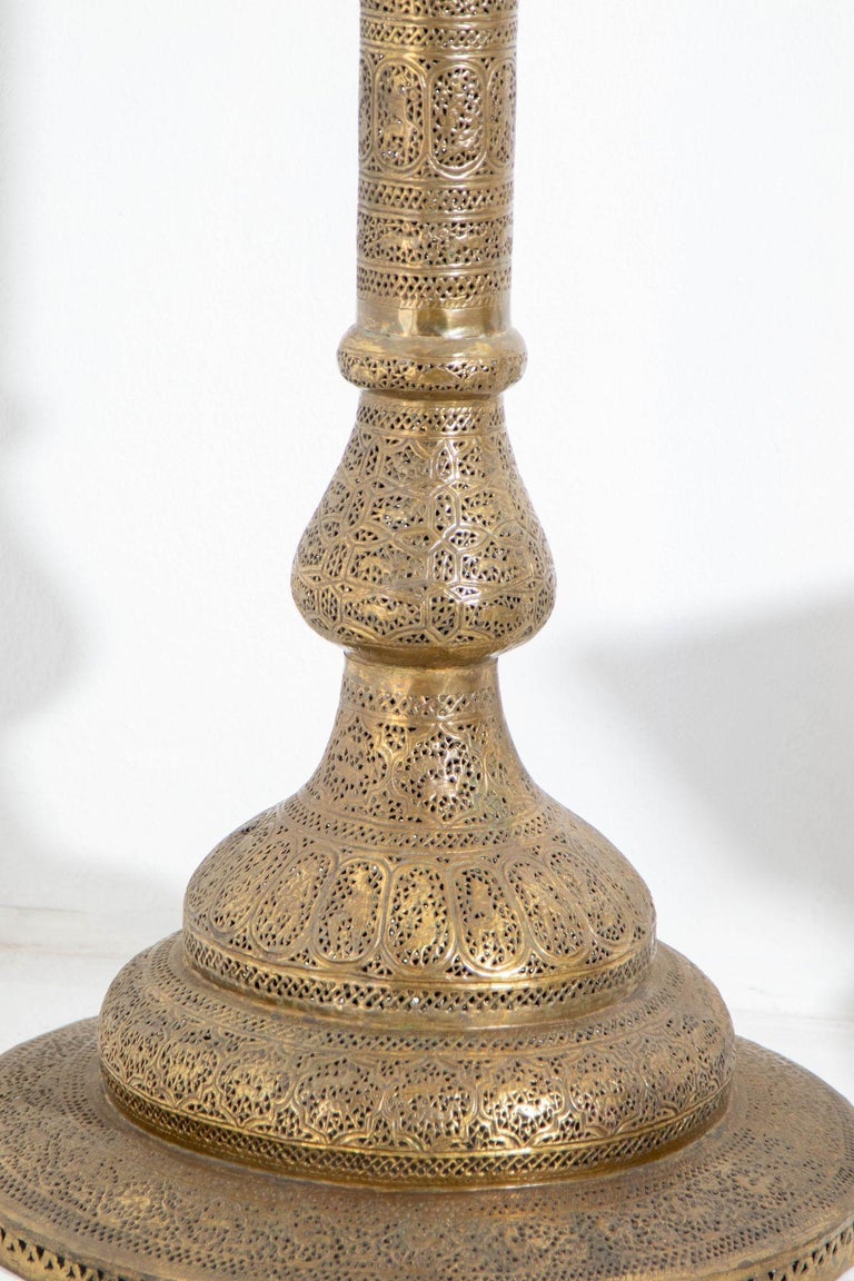Antique 19th Century Brass Islamic Middle Eastern Floor Lamp Antique 19th Century Brass Islamic Middle Eastern Floor Lamp