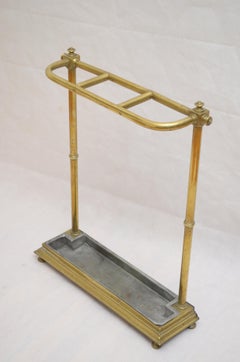 19th Century French Brass Umbrella Stand, c1880