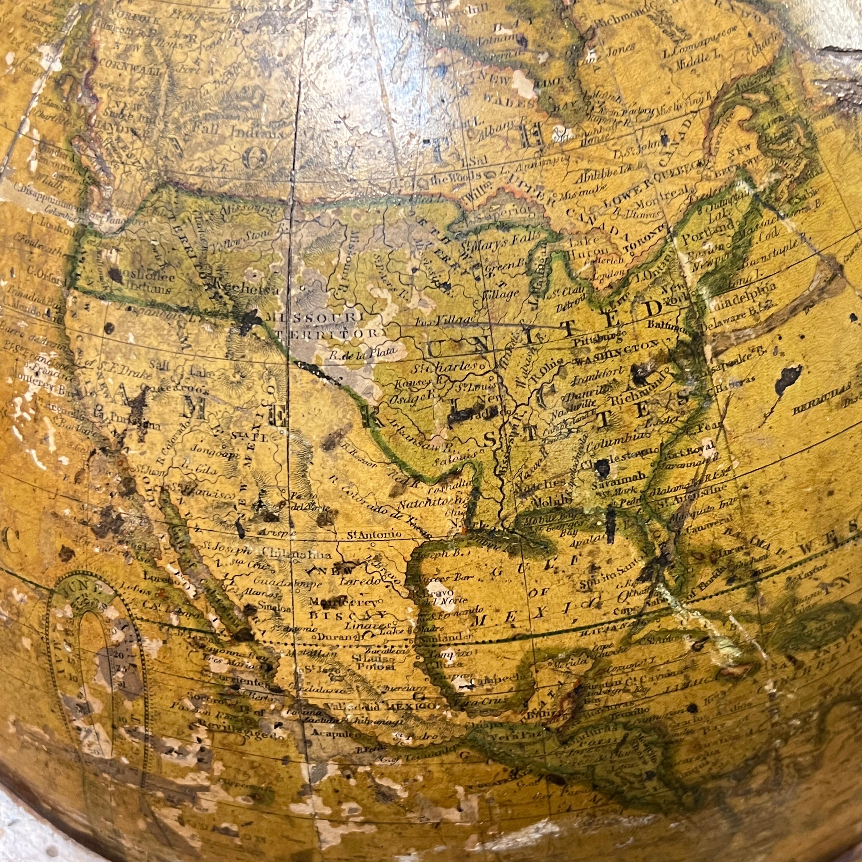 Antique 19th Century British Globe on Stand For Sale 4