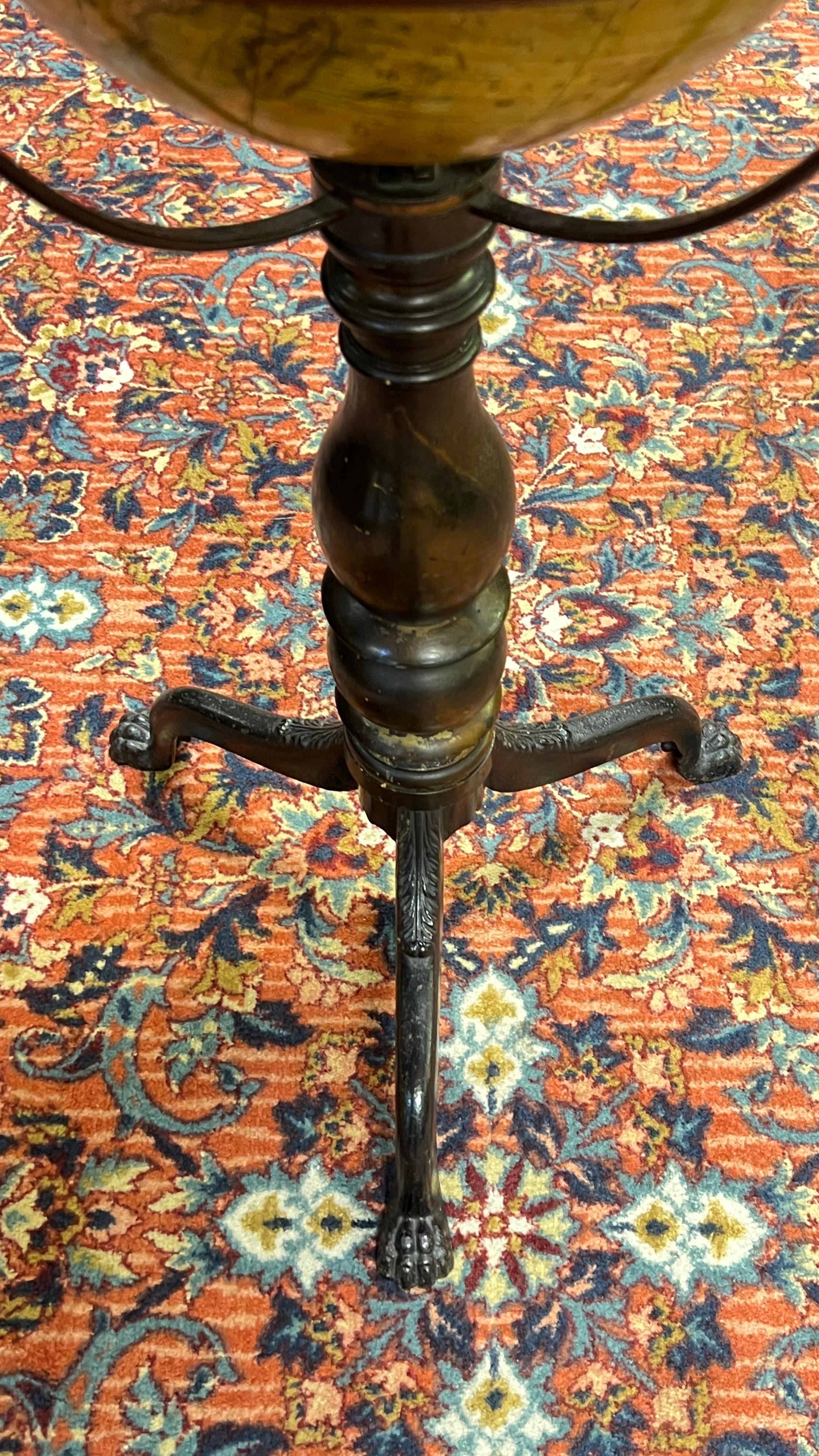 Scottish Antique 19th Century British Globe on Stand For Sale