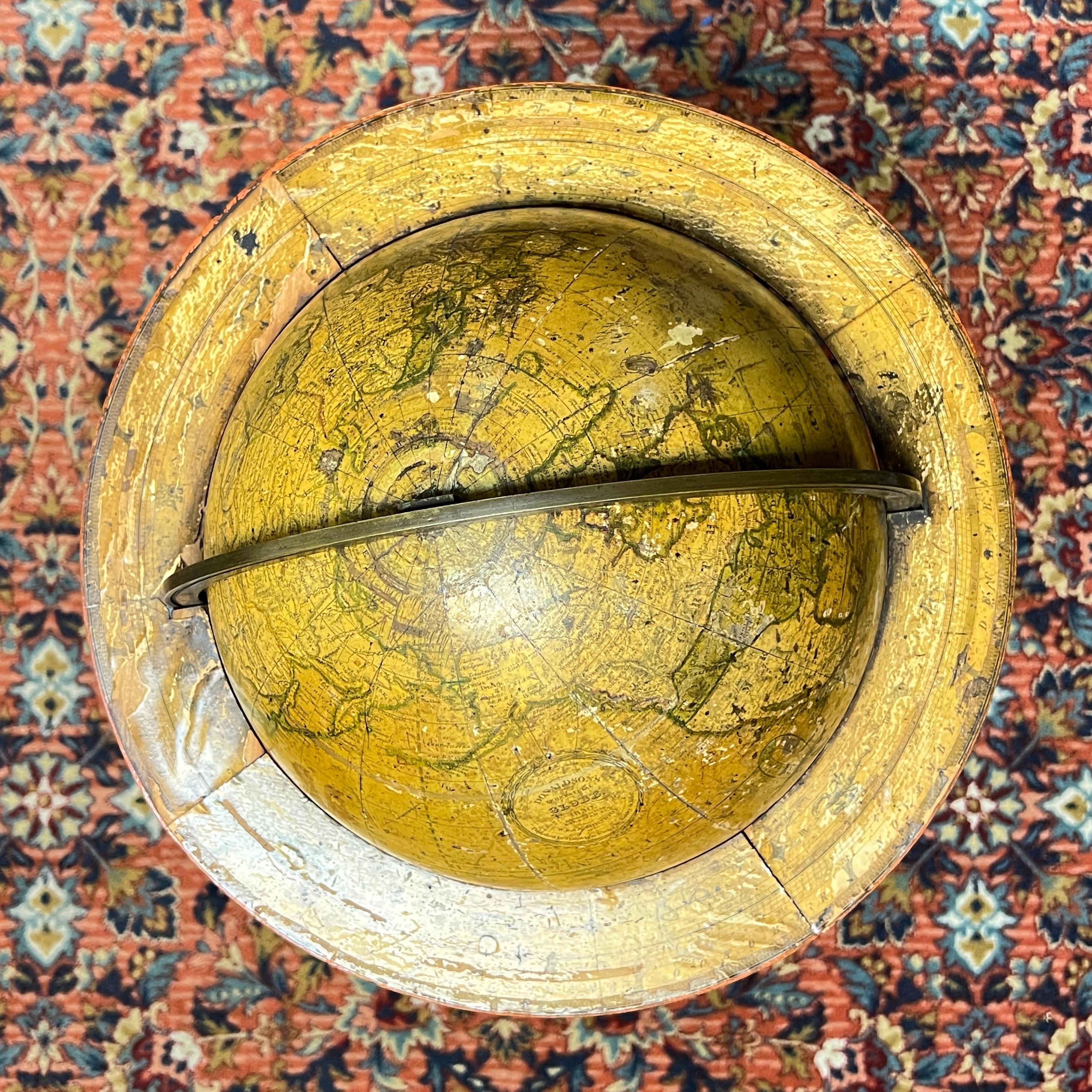 18th Century and Earlier Antique 19th Century British Globe on Stand For Sale