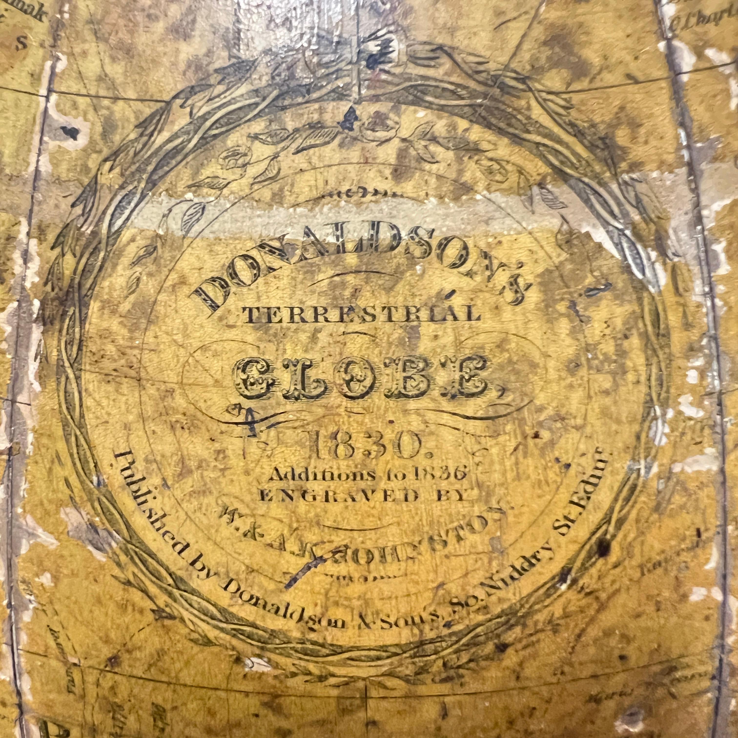 Wood Antique 19th Century British Globe on Stand For Sale