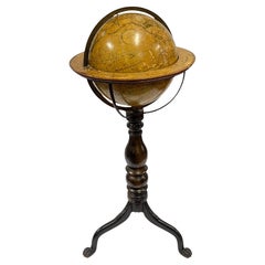 Antique 19th Century British Globe on Stand