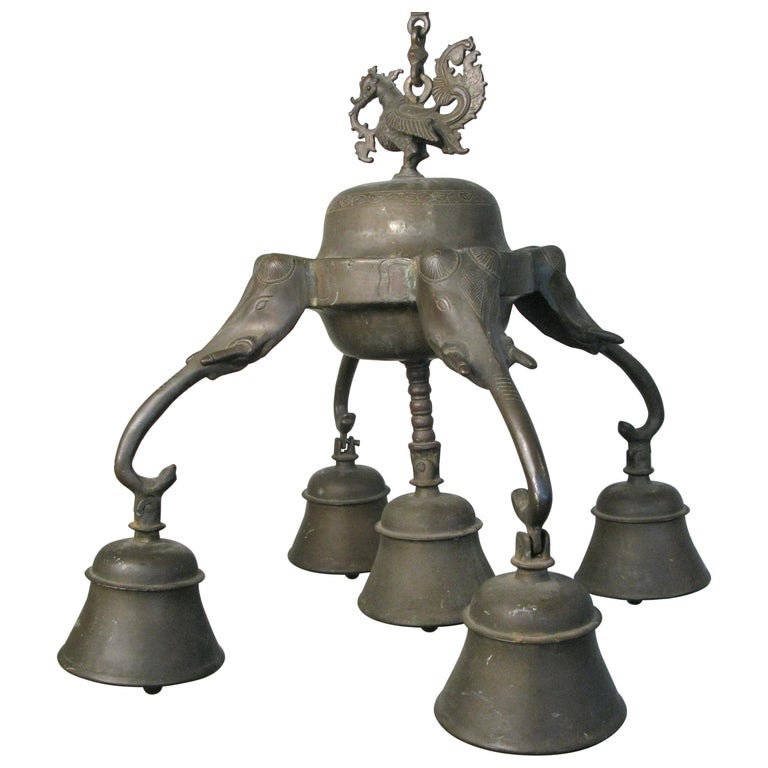 Antique 19th Century Bronze Elephant Bell at 1stDibs