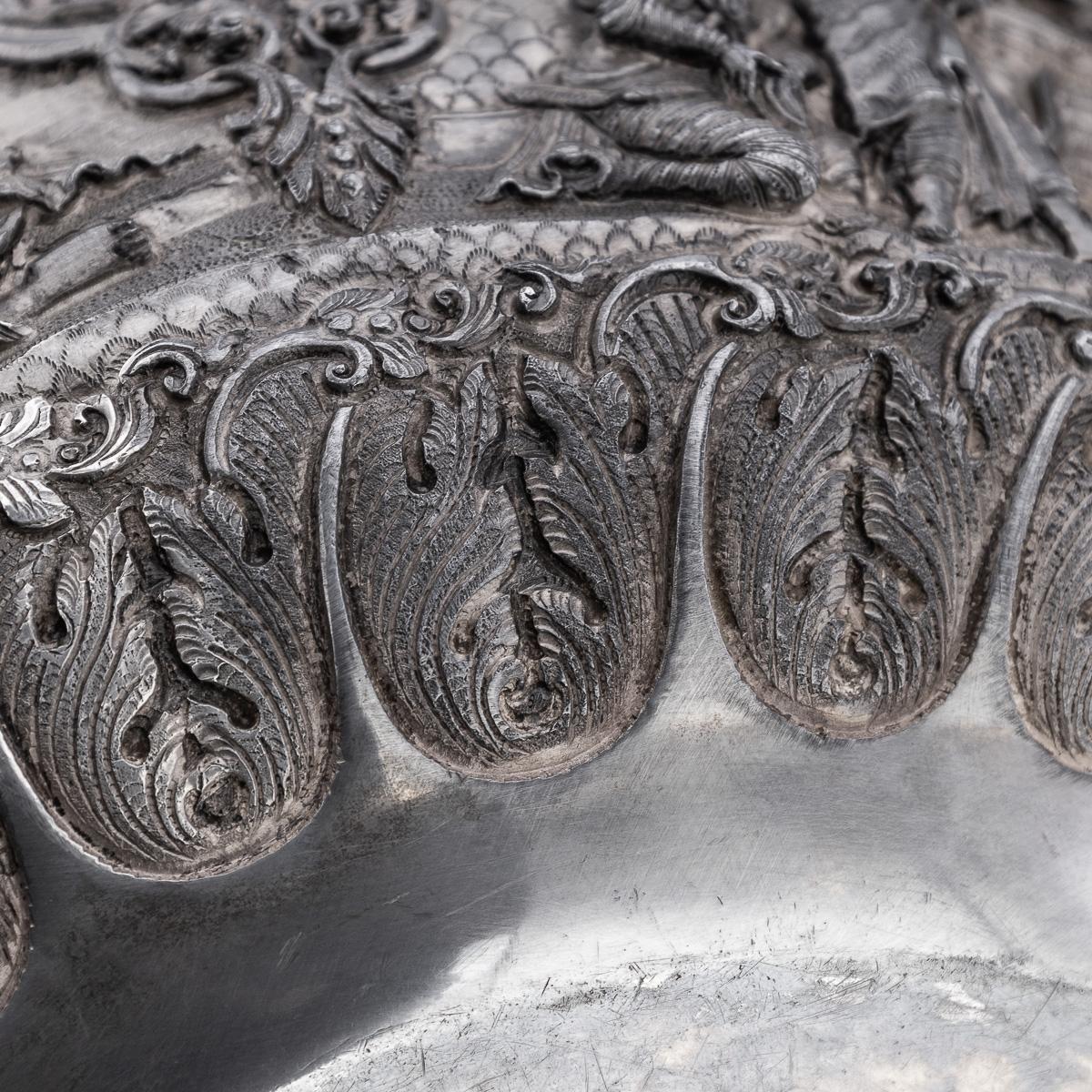 Bol Thabeik birman (Myanmar) ancien du 19ème siècle en argent massif, Rangoon vers 1880 en vente 13