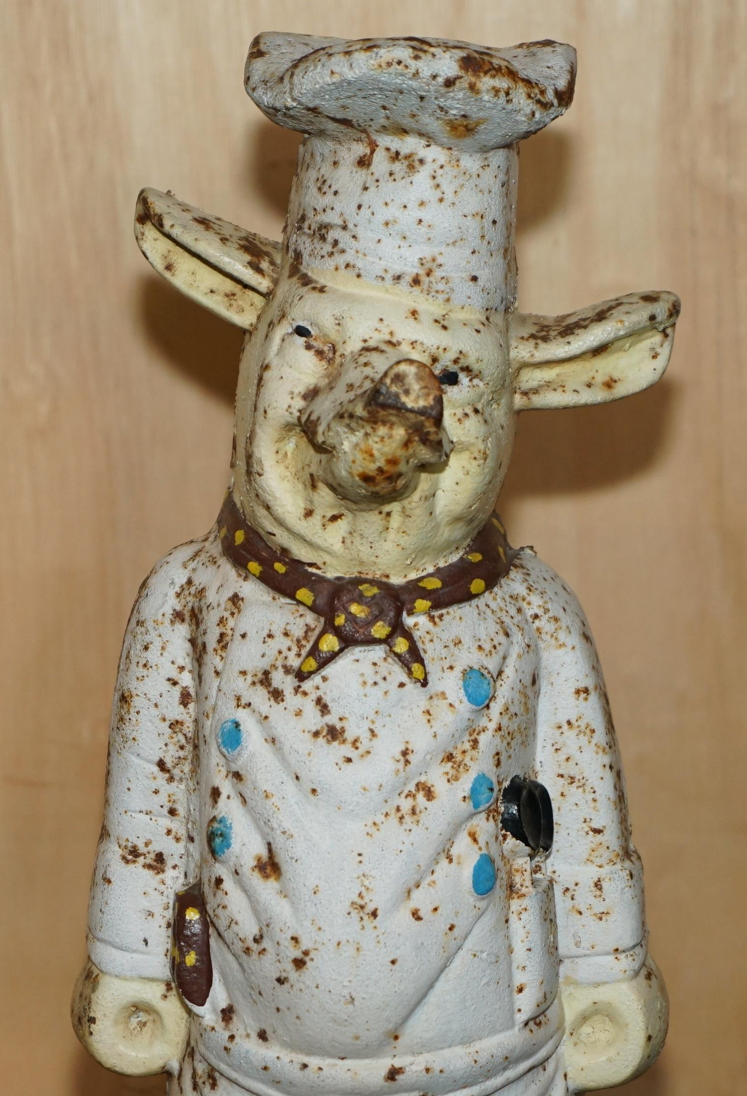 Victorian ANTIQUE 19TH CENTURY BUTCHERS SHOP ADVERTiSING DISPLAY PIG ORIGINAL PAINT PATINA For Sale