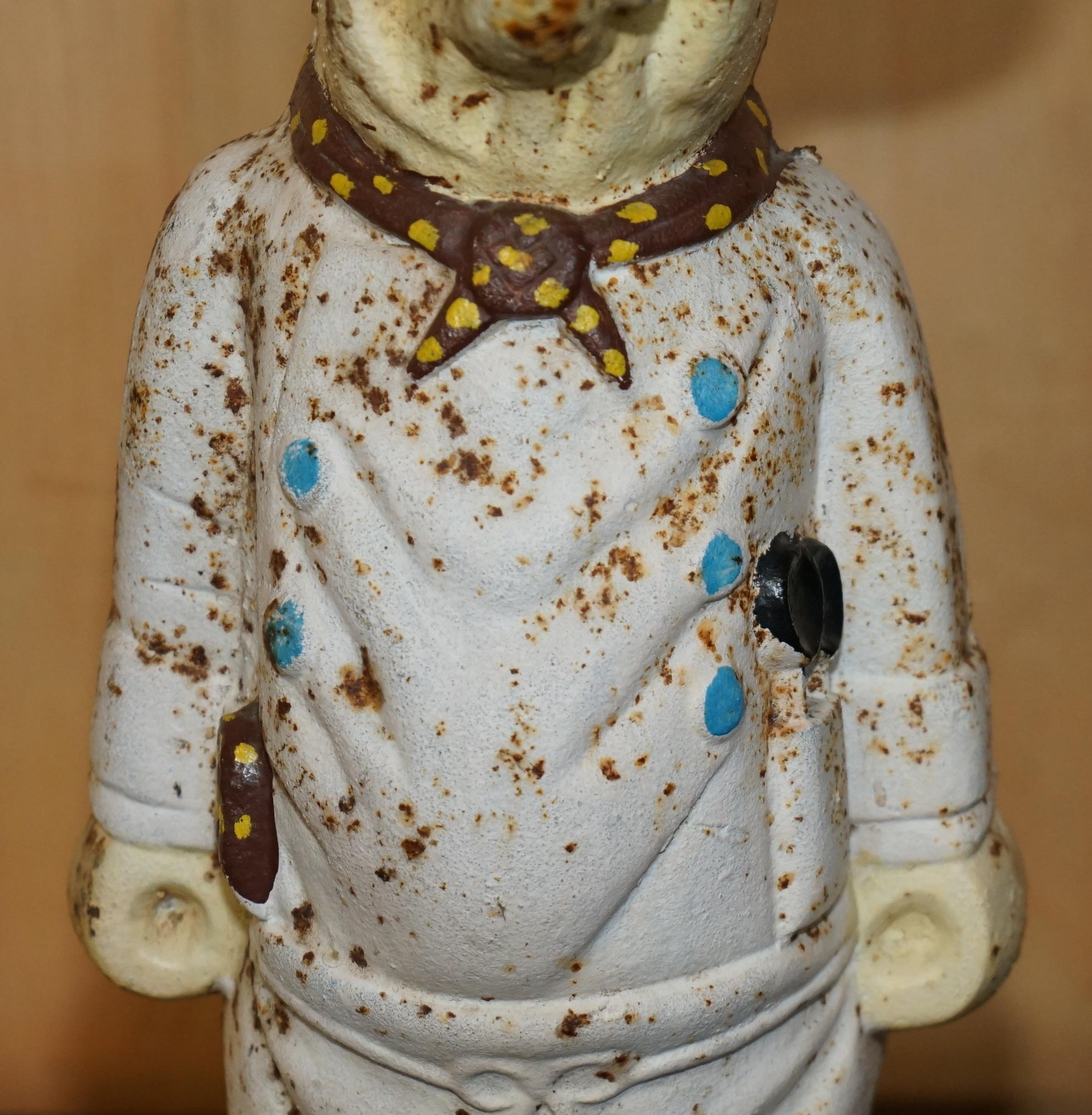 Cast ANTIQUE 19TH CENTURY BUTCHERS SHOP ADVERTiSING DISPLAY PIG ORIGINAL PAINT PATINA For Sale