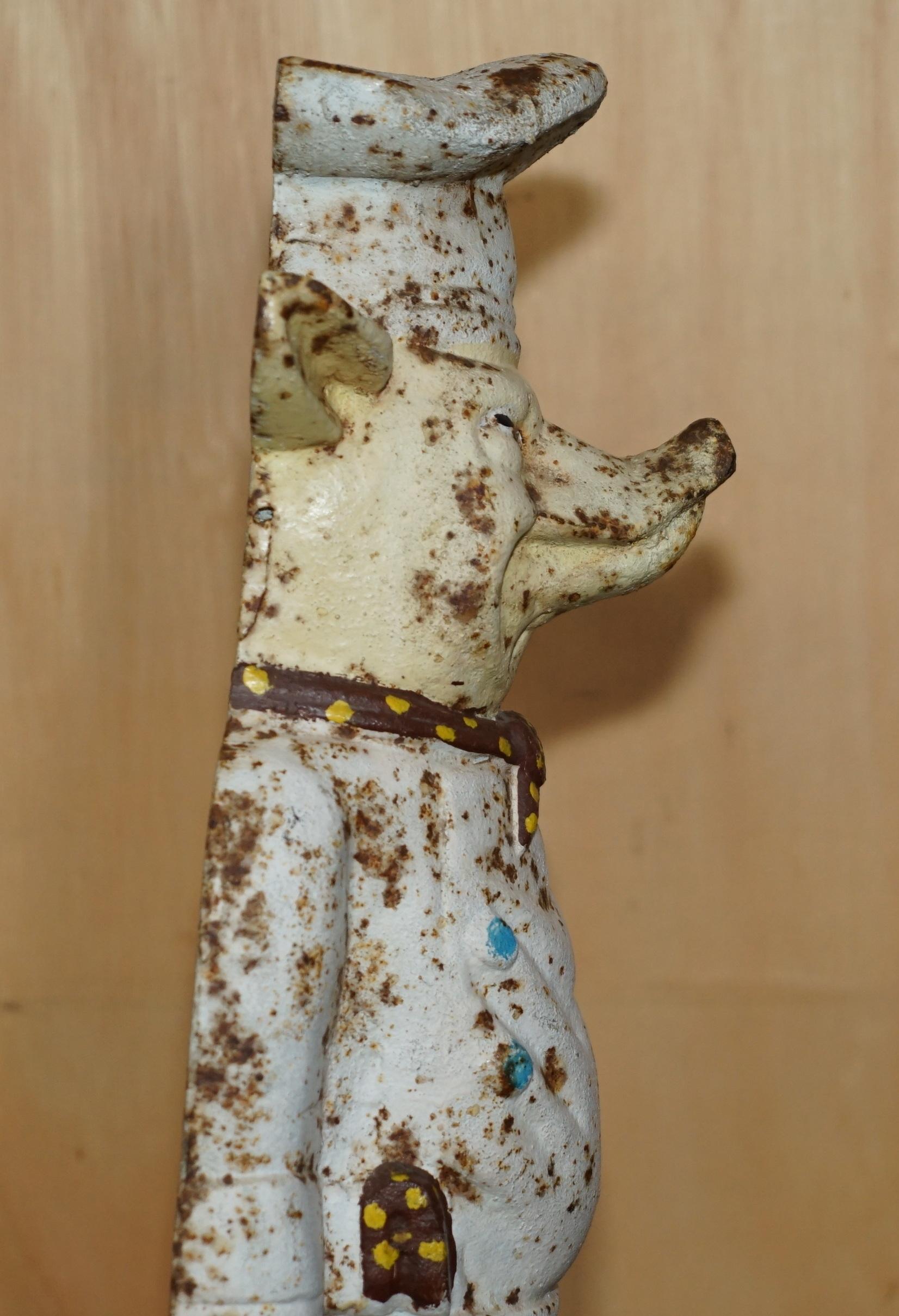 ANTIQUE 19TH CENTURY BUTCHERS SHOP ADVERTiSING DISPLAY PIG ORIGINAL PAINT PATINA For Sale 1