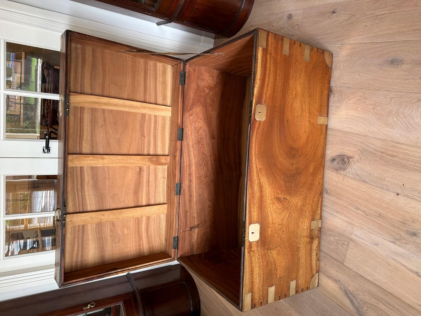 Antique 19th century camphor wooden transport box 6