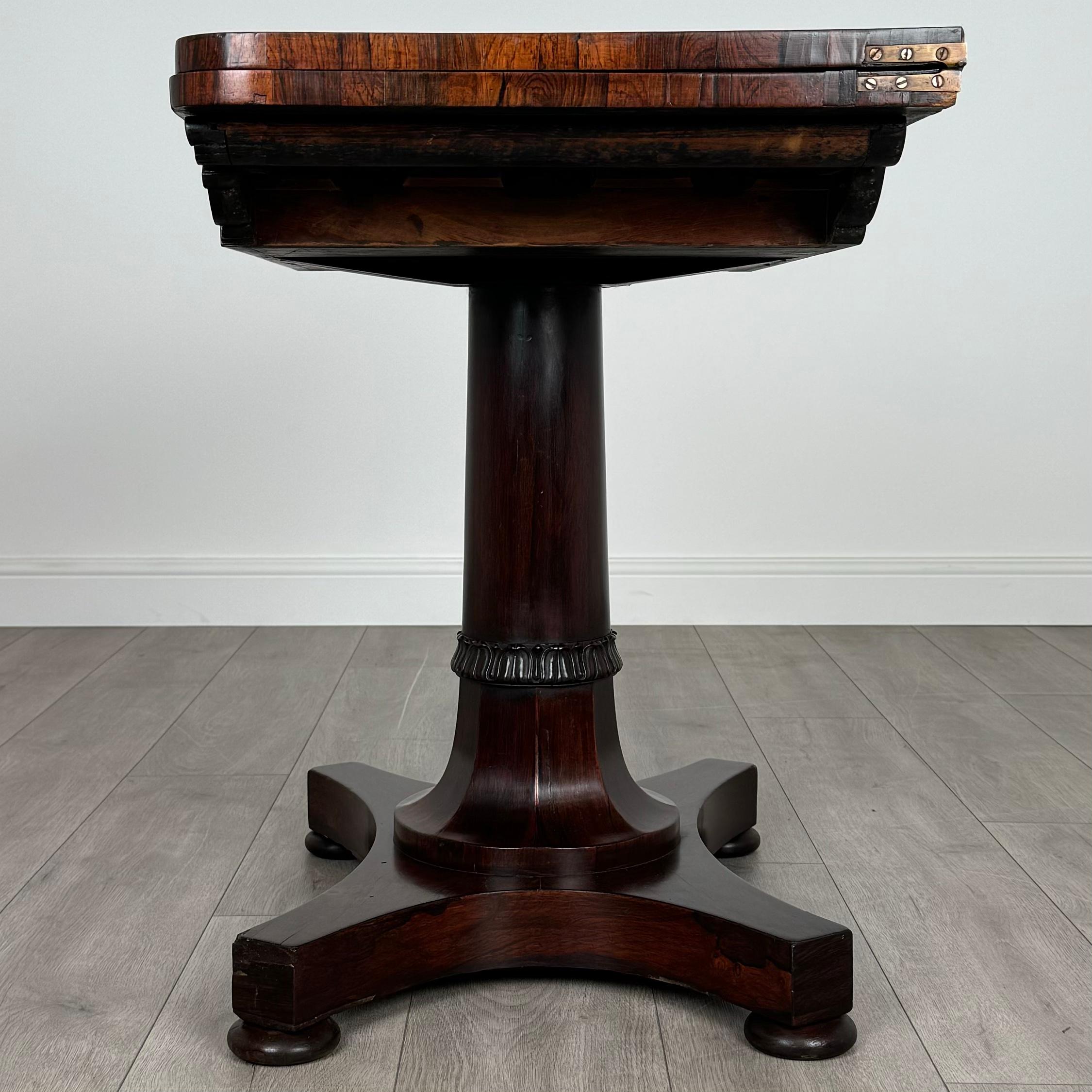 Table à cartes ancienne du 19ème siècle de bonne qualité en bois de rose ( REF AF-3677 ) Bon état - En vente à Ledbury, GB