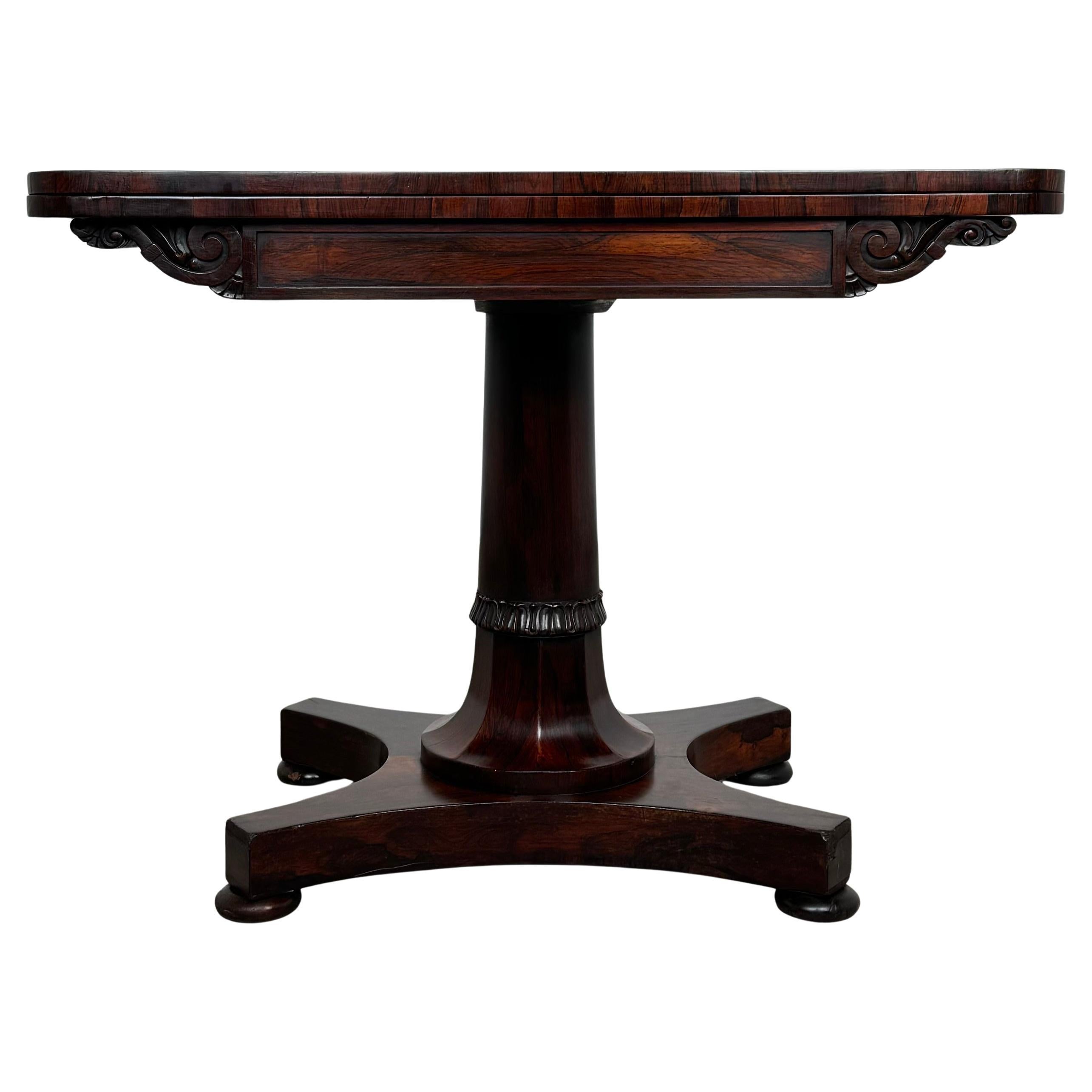 Antique 19th Century Card Table Of Good Quality In Rosewood ( REF AF-3677 )