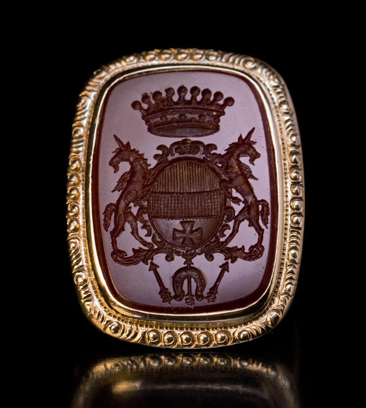Victorian Antique 19th Century Carnelian Aristocrat  Signet Ring