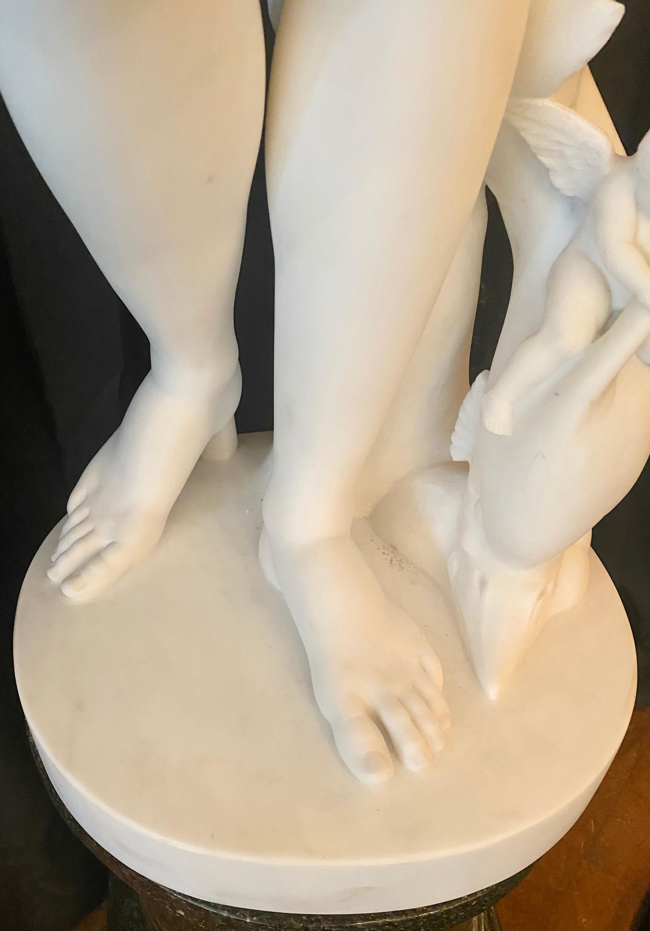 Antique 19th Century Carrara Marble Statue, 