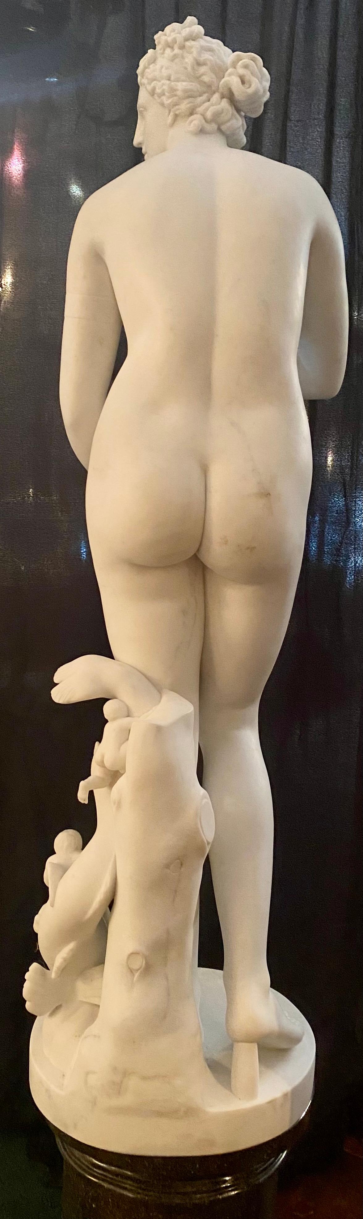Statue ancienne en marbre de Carrare du 19ème siècle, « Vénus d' Médicis » par Antonio Frilli en vente 5