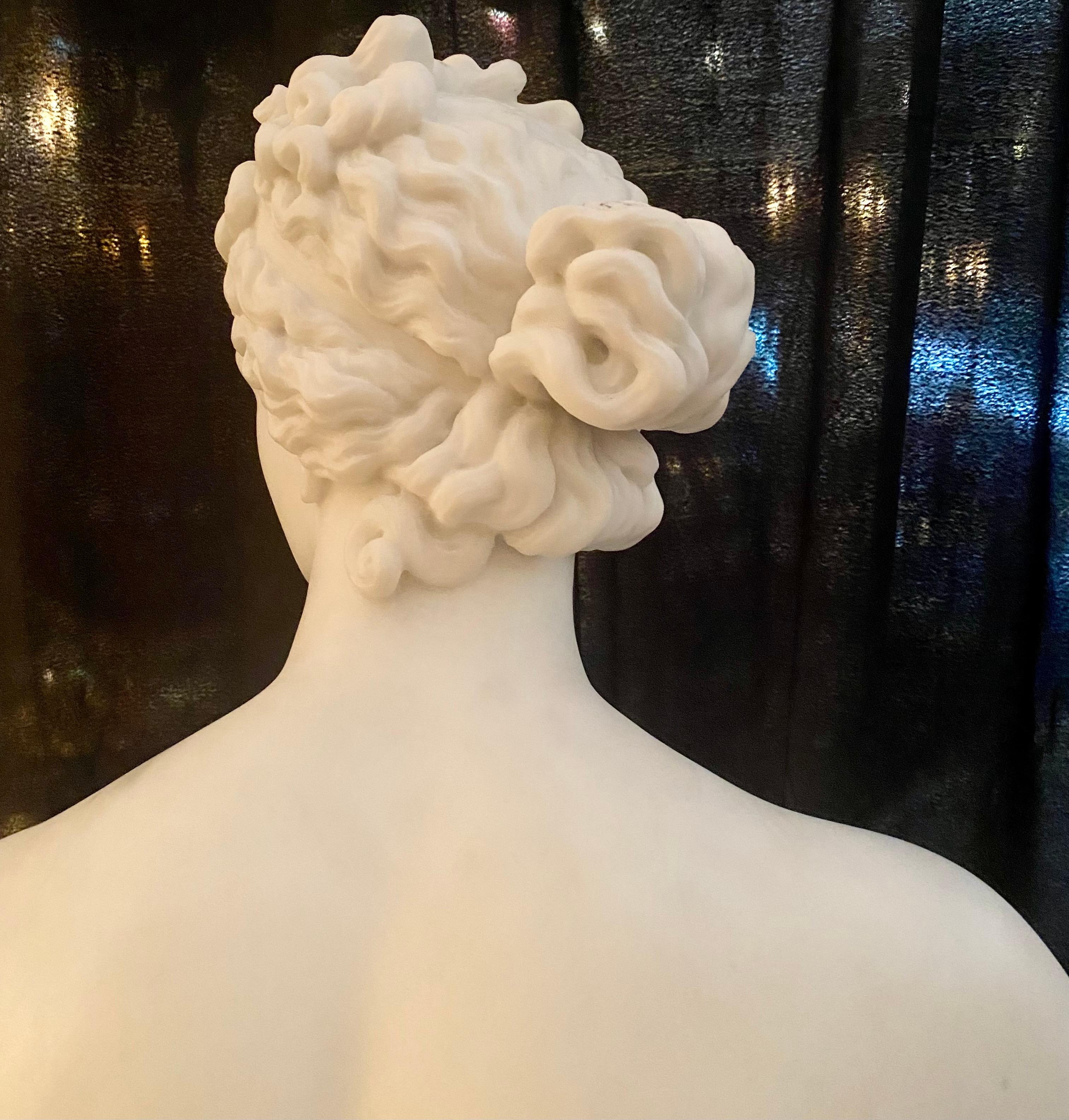 Antique 19th Century Carrara Marble Statue, 