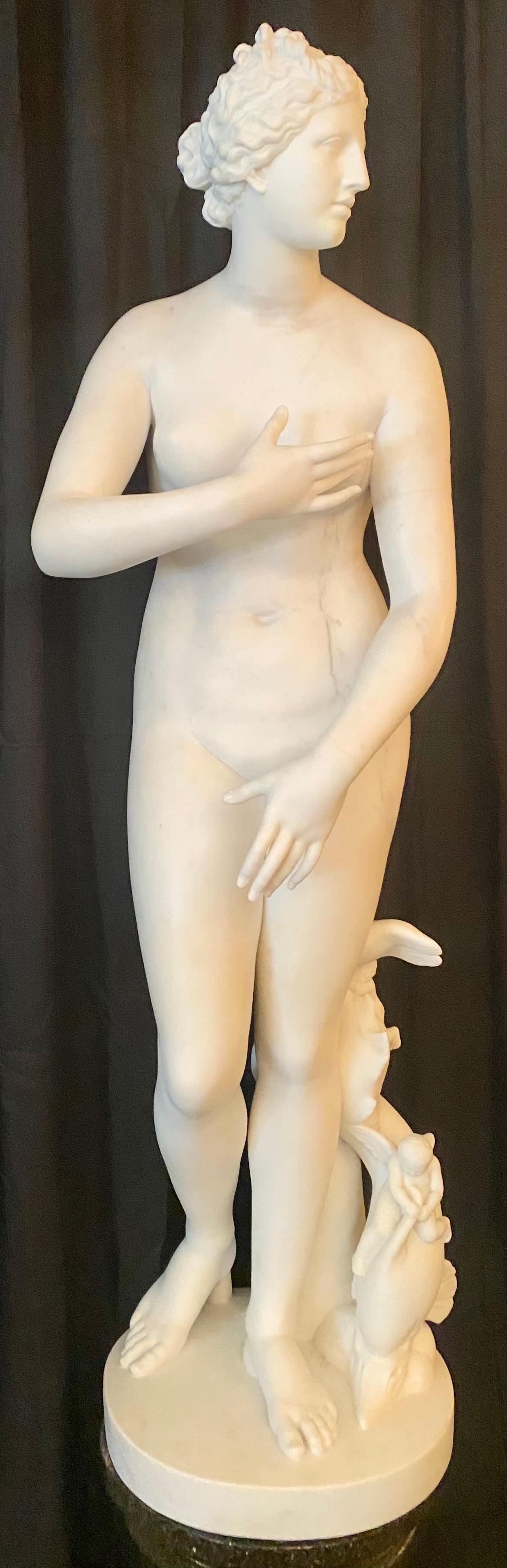 Antique 19th Century Italian carrara marble statue, 