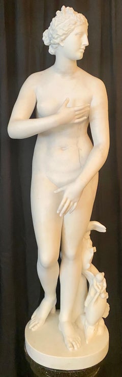 Antique 19th Century Carrara Marble Statue, "Venus D' Medici" by Antonio Frilli