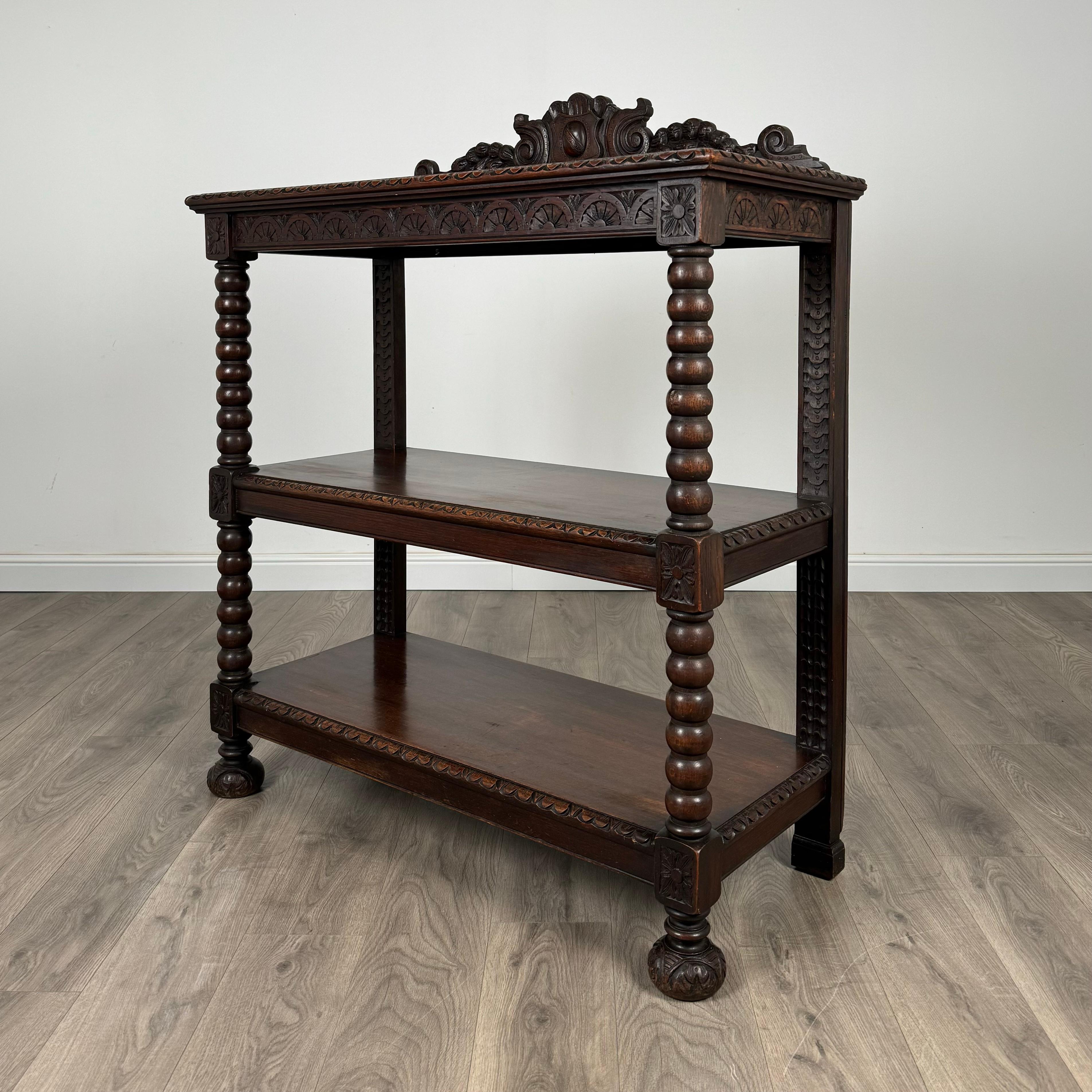 British Antique 19th Century Carved Oak Buffet / Sideboard ( REF AF-3189 ) For Sale