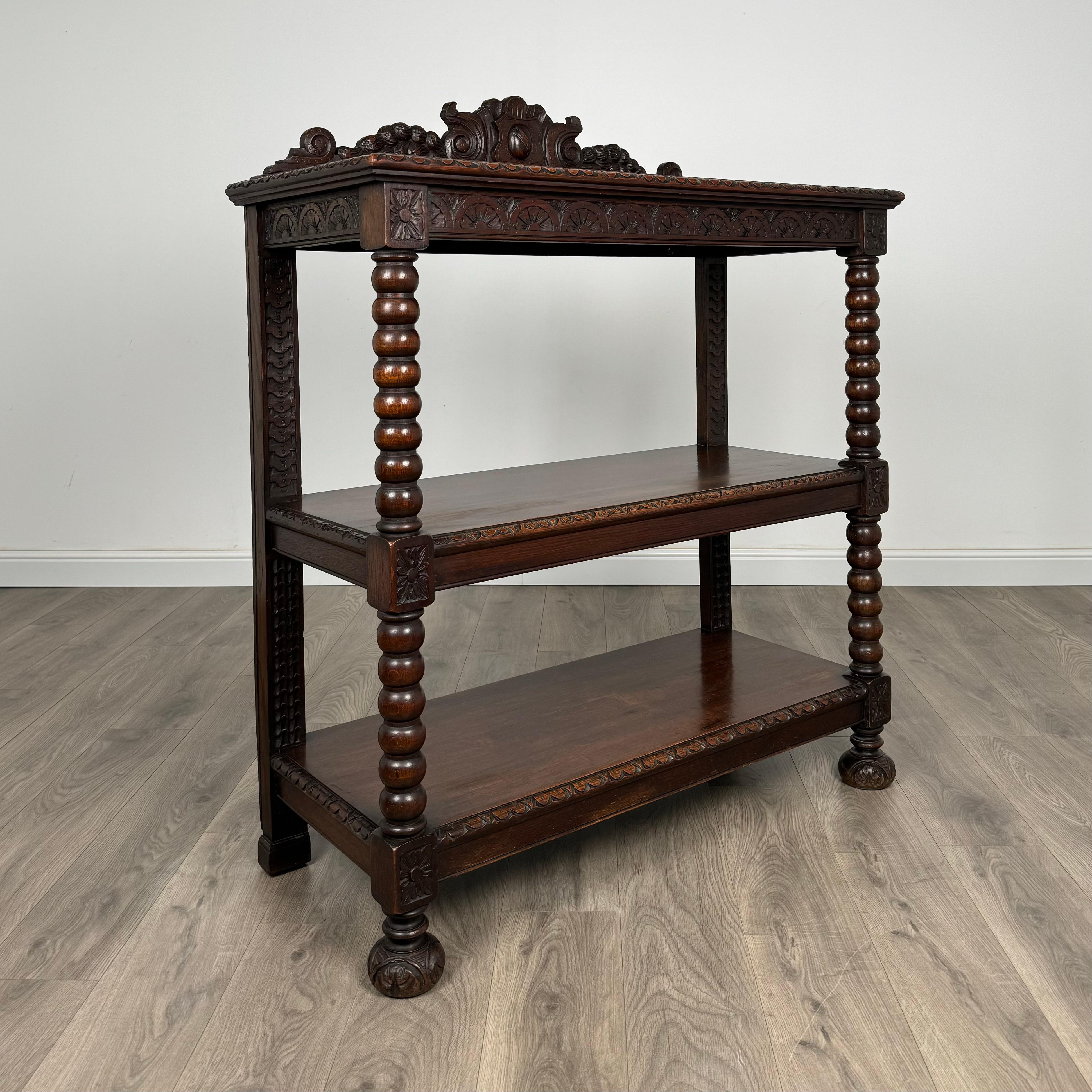Antique 19th Century Carved Oak Buffet / Sideboard ( REF AF-3189 ) For Sale 5