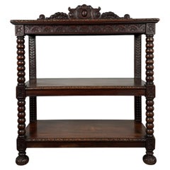 Antique 19th Century Carved Oak Buffet / Sideboard ( REF AF-3189 )
