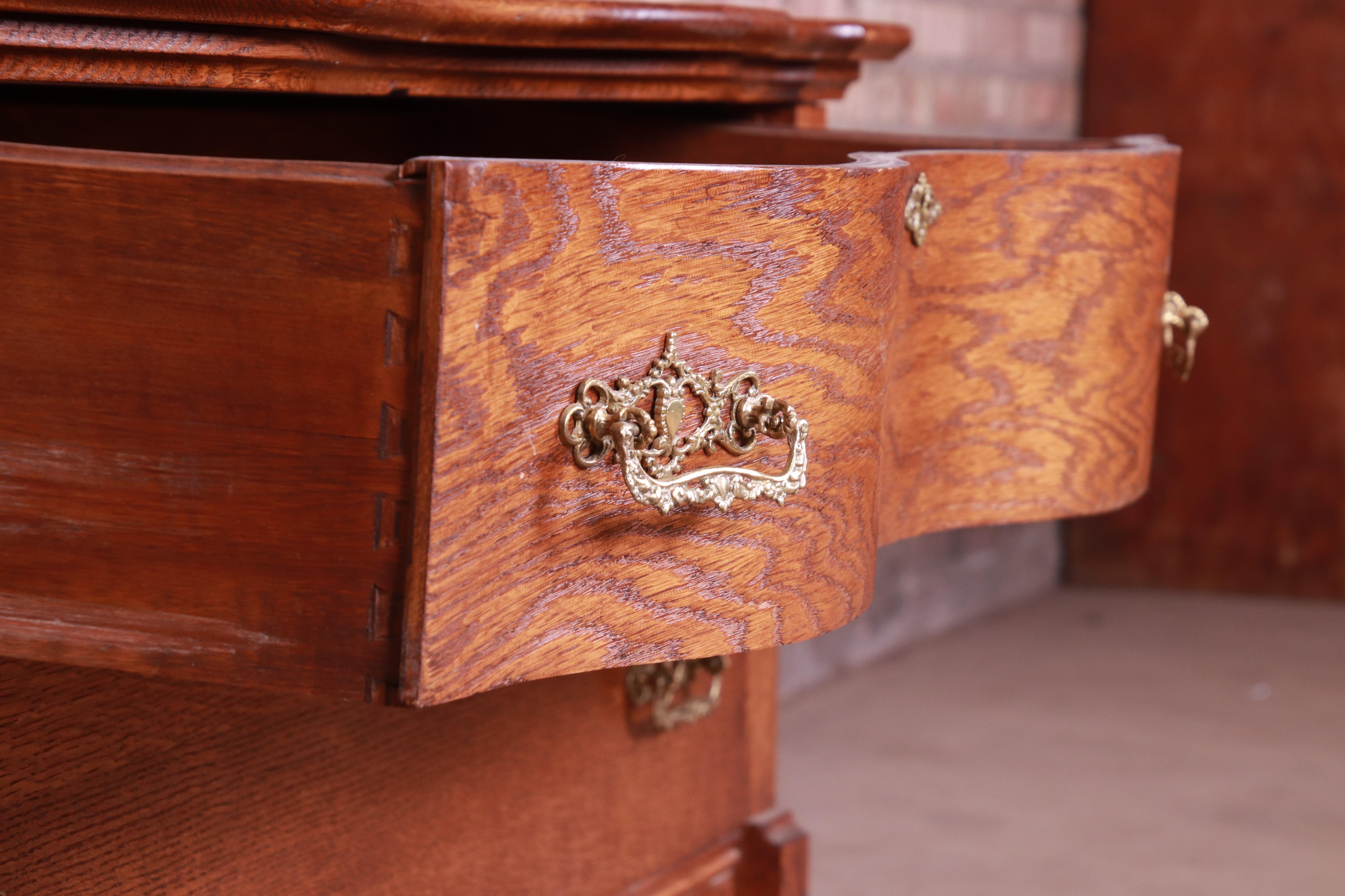 oak dresser with mirror antique