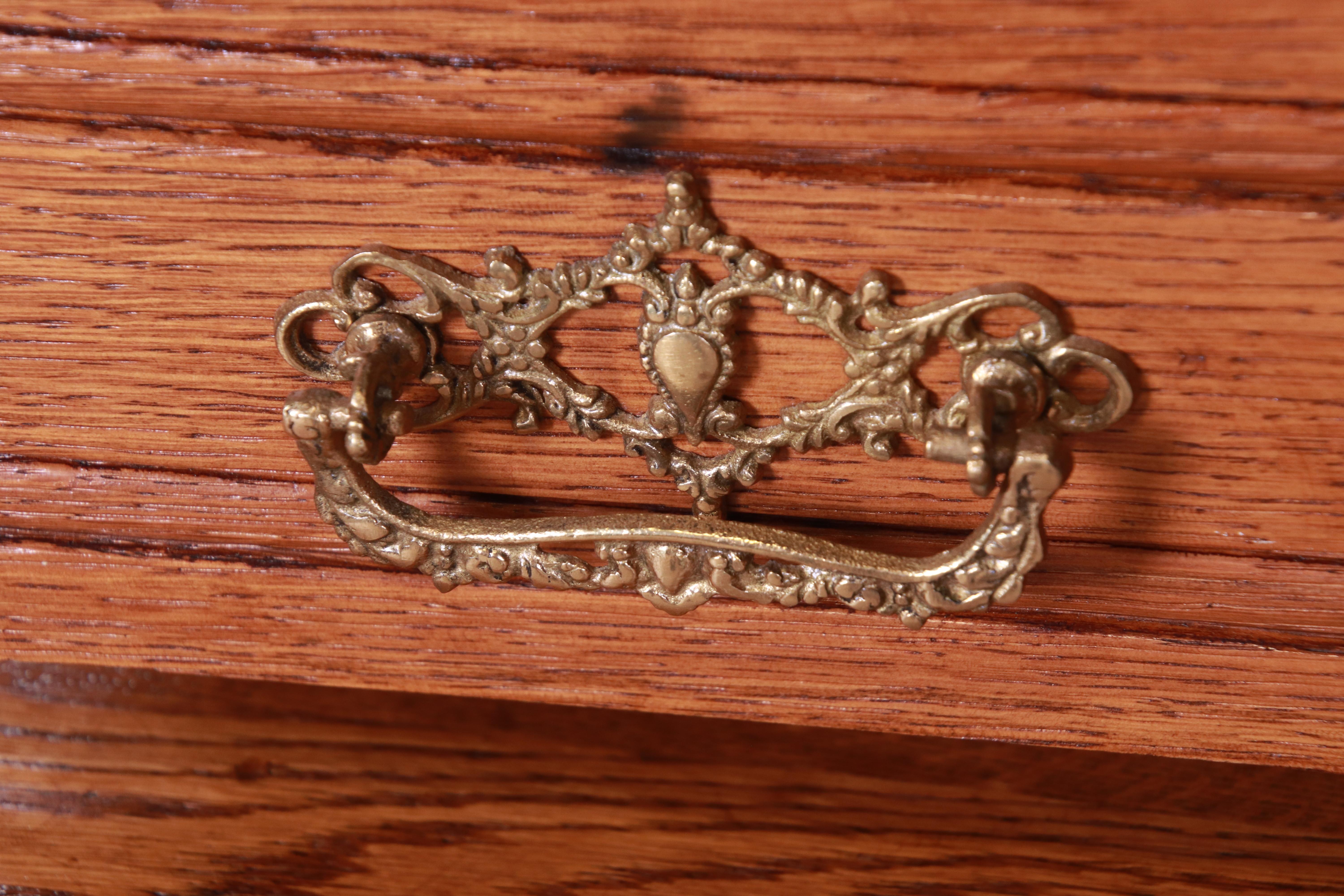 American Antique 19th Century Carved Oak Dresser with Mirror