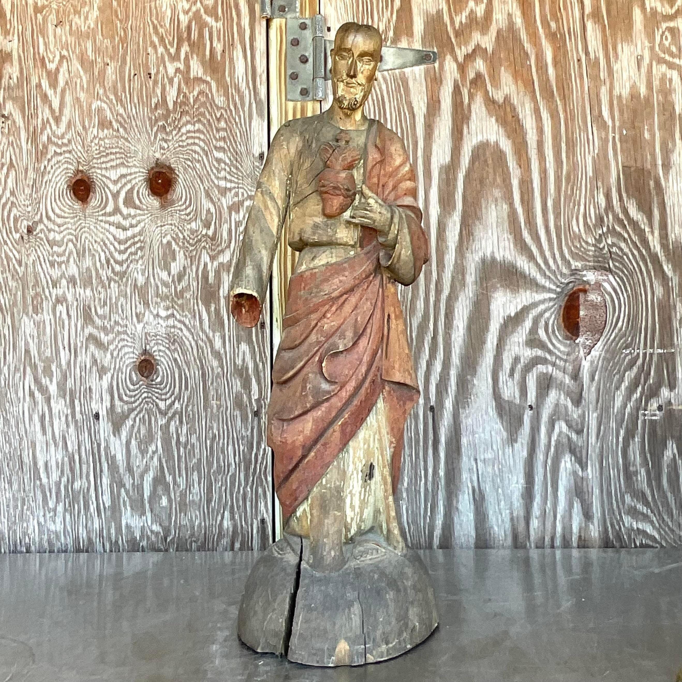 Antico Santos intagliato del XIX secolo In condizioni buone in vendita a west palm beach, FL