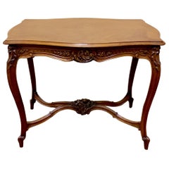 Antique 19th Century Carved Walnut Table