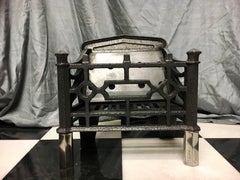 Antique 19th Century Cast Iron Gothic Manner Fire Basket Grate