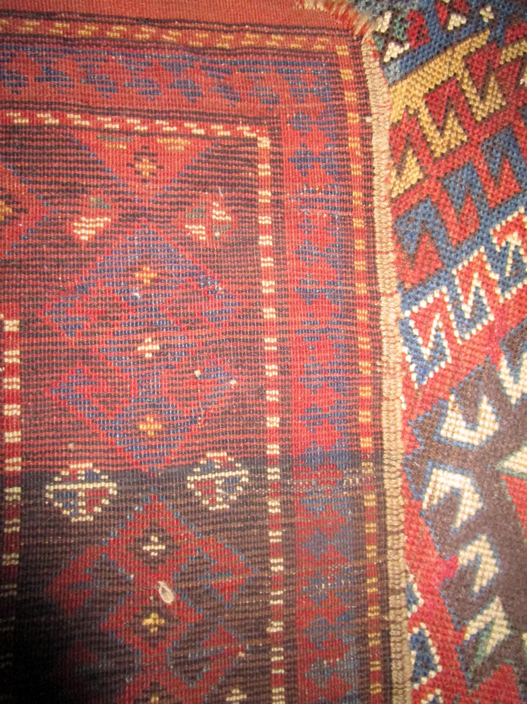 Antique 19th Century Caucasian Kazak Rug For Sale 2