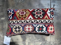 Cuscino Kilim caucasico del 19° secolo - 14" x 9"