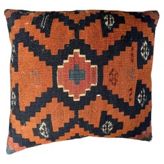Antique 19th Century Caucasian Kilim Throw Pillow – 19” x 11”
