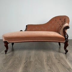 Antique 19th Century Chaise Lounge In Mahogany ( REF AF-3230 )