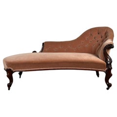 Antique 19th Century Chaise Lounge In Mahogany ( REF AF-3230 )