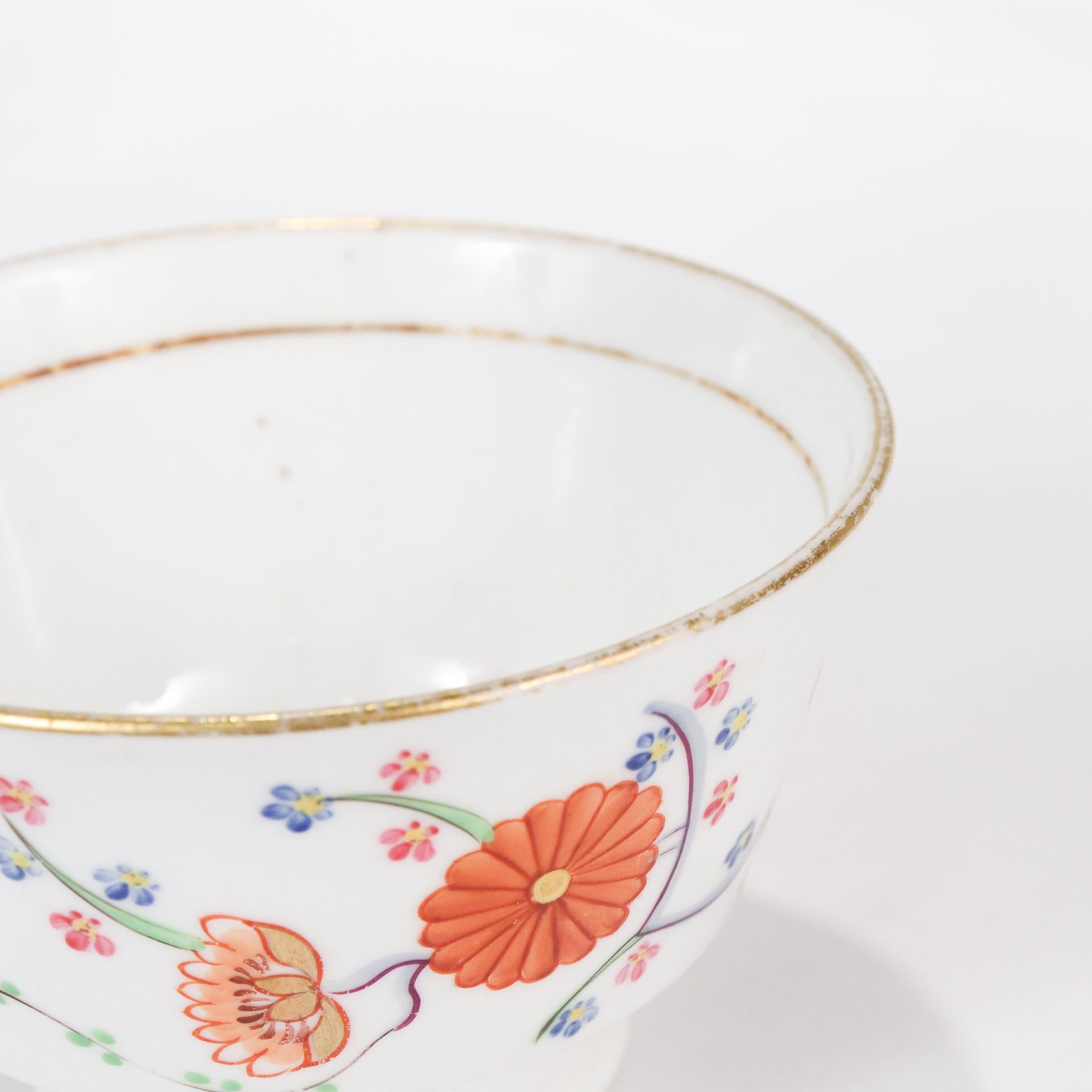 Antique 19th Century Chamberlain Worcester Quails Patter Porcelain Cup & Saucer For Sale 5