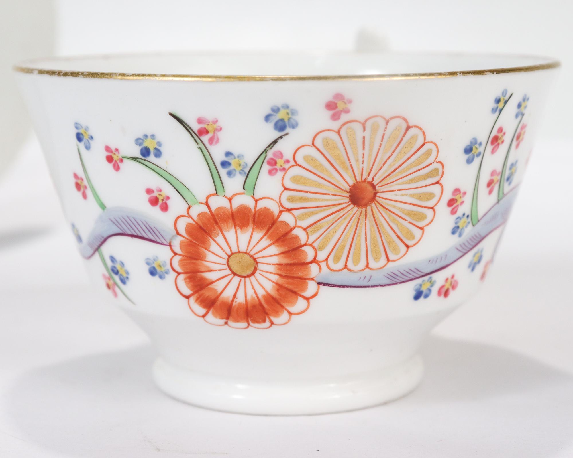 Antique 19th Century Chamberlain Worcester Quails Patter Porcelain Cup & Saucer For Sale 6