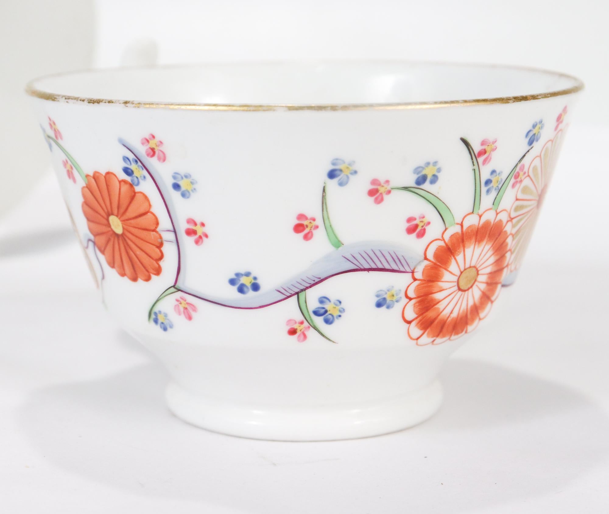 Antique 19th Century Chamberlain Worcester Quails Patter Porcelain Cup & Saucer For Sale 10