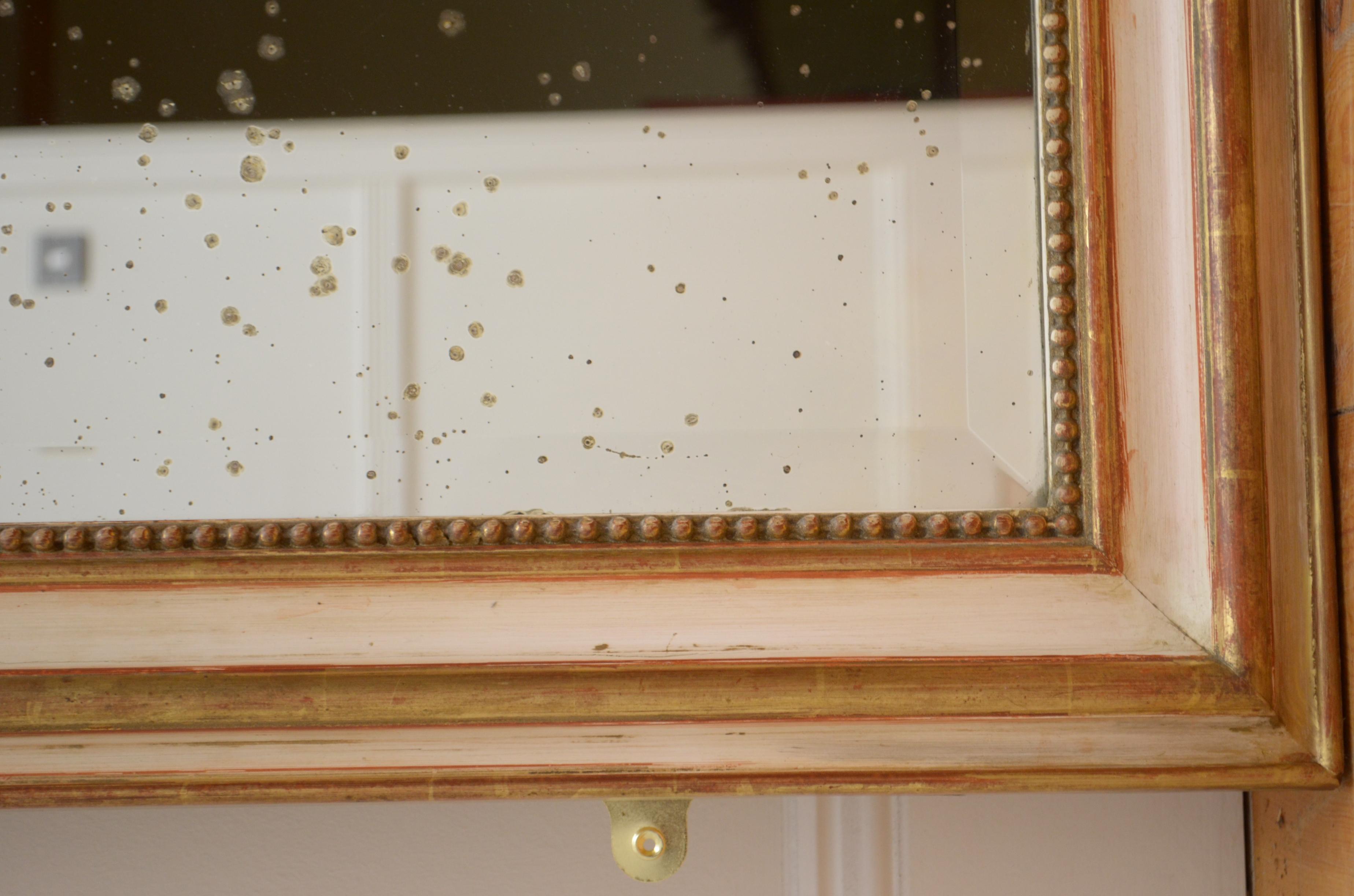 Antique 19th Century Chateau Wall Mirror H157cm Luis Felipe en venta